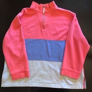 Pacer by Karen Scott striped color block zip up